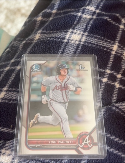 2020 Bowman Chrome #BCP-35 Luke Waddell — front