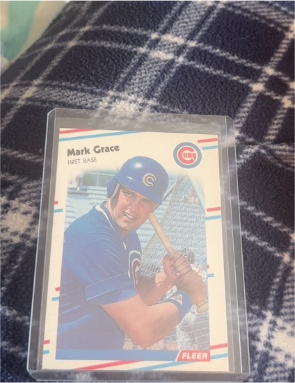 1988 Fleer Update #U-77 Mark Grace — front
