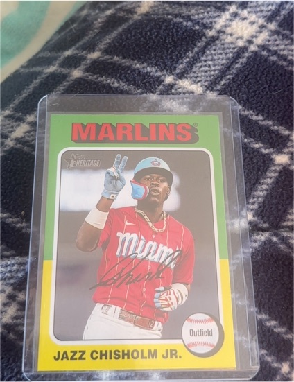 2024 Topps Heritage #409 Jazz Chisholm Jr. — front