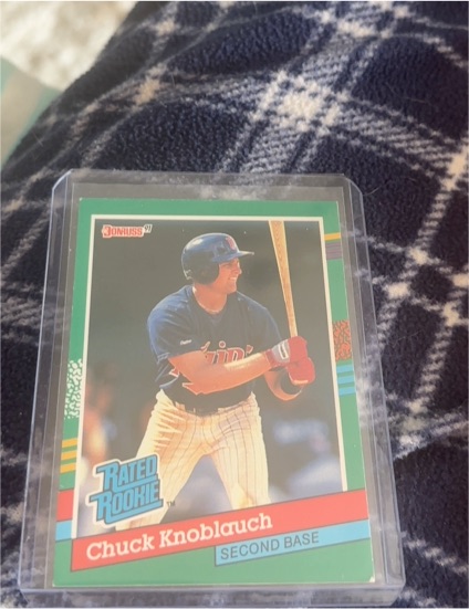 1991 Donruss #421 Chuck Knoblauch Rated Rookie — front