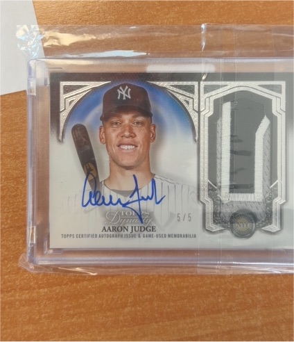 2023 Topps Dynasty #DAP-AJ1 Aaron Judge — front