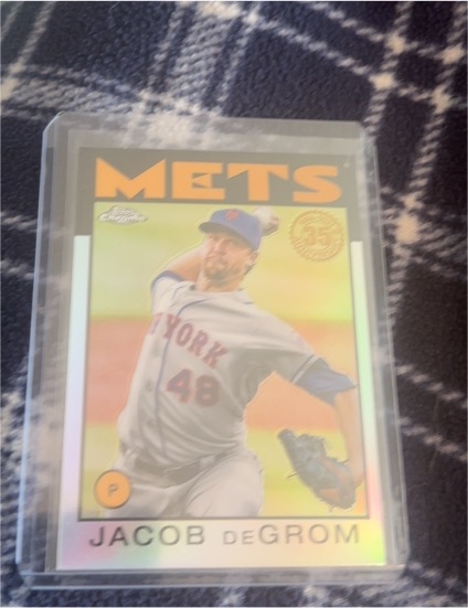 2021 Topps Chrome 35th Anniversary #86BC-23 Jacob deGrom — front