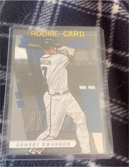 2017 Panini Absolute Blue Foil #6 Dansby Swanson Rookie Card — front