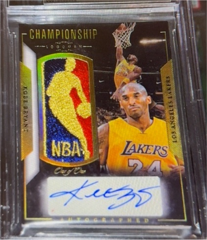 2015 Panini Immaculate Collection Kobe Bryant NBA Logo Patch Auto — front