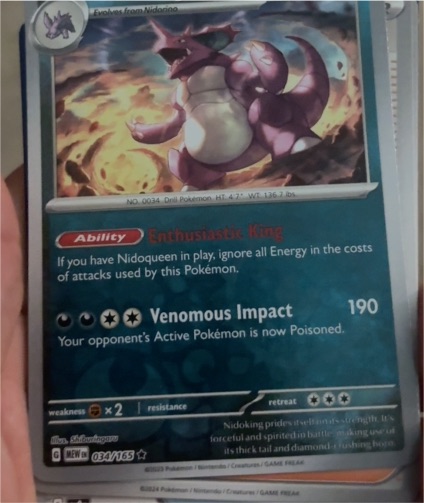 2023 Pokémon Scarlet & Violet 151 #034 Nidoking — front