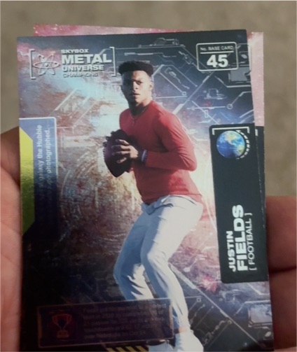2021 Skybox Metal Universe Champions #45 Justin Fields — front