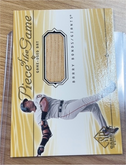 2000 Upper Deck SP Piece of the Game Barry Bonds — front