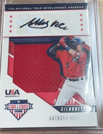 2019 Panini USA Stars & Stripes Silhouettes #USA-AV Anthony Volpe — front