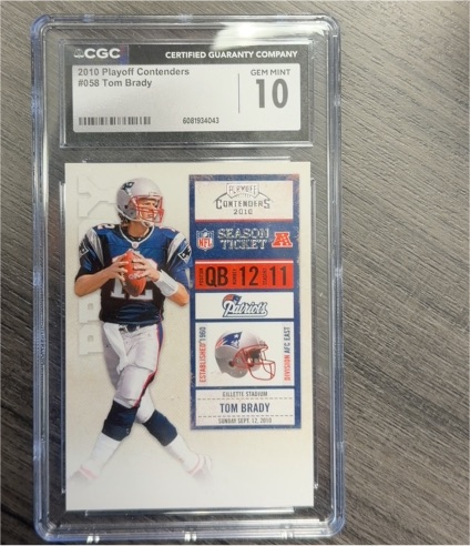 2010 Playoff Contenders #58 Tom Brady — front