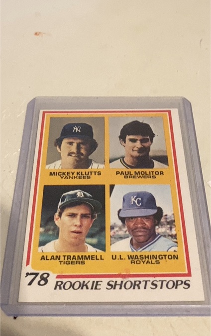 1978 Topps #707 Rookie Shortstops Paul Molitor Alan Trammell — front