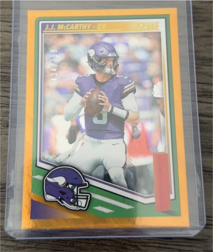 2025 Panini Score #291 J.J. McCarthy — front
