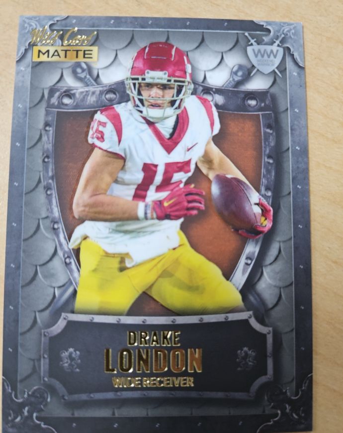 2022 Wild Card Matte Weekend Warrior #WW-14 Drake London — front