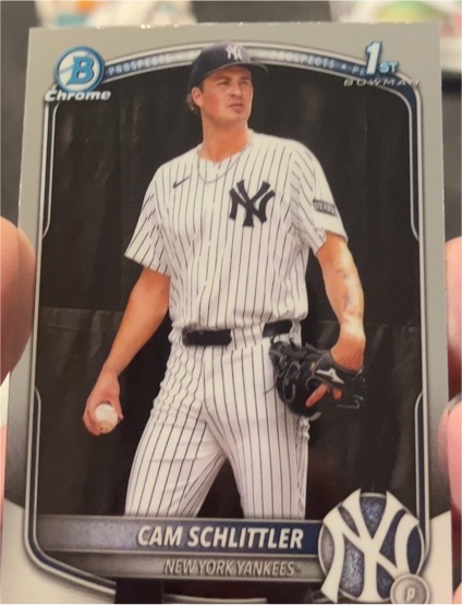 2025 Bowman Chrome #BCP-166 Cam Schlittler — front