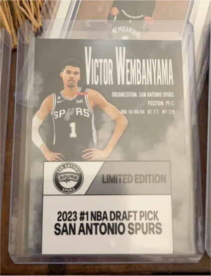 2023 Victor Wembanyama #1 NBA Draft Pick San Antonio Spurs — front