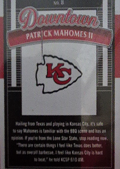 2024 Donruss Downtown Patrick Mahomes II — back
