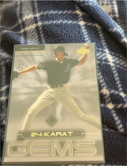 2000 Upper Deck Gold Reserve 24 Karat Gems #K13 Randy Johnson — front
