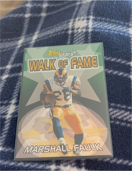 2000 Topps Stars Walk of Fame #W13 Marshall Faulk — front