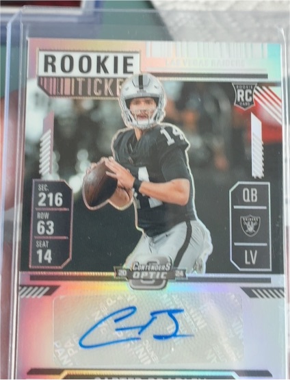 2024 Panini Contenders Optic #186 Carter Bradley Rookie Ticket Auto — front