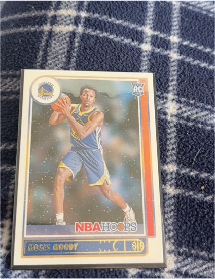 2021-22 Panini NBA Hoops #229 Moses Moody Rookie Card — front