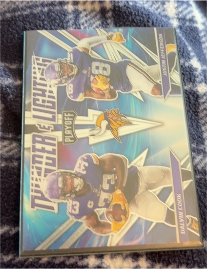 2021 Panini Playoff Thunder & Lightning #TL-9 Justin Jefferson Dalvin Cook — front