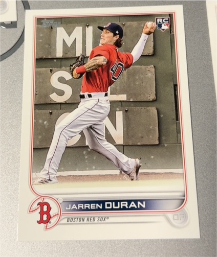 2022 Topps #187 Jarren Duran Rookie Image Variation — front