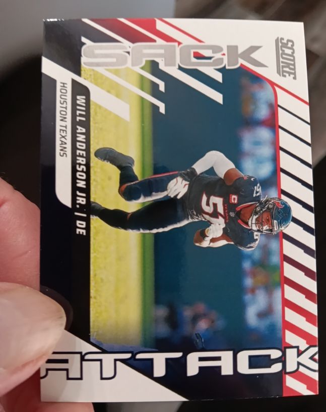 2025 Score #9 Will Anderson Jr. Sack Attack — front