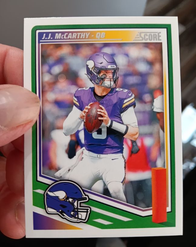 2025 Panini Score #291 J.J. McCarthy — front