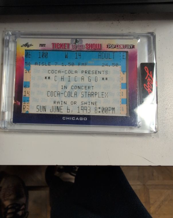 2022 Leaf Pop Century Ticket to the Show #TS-100 Chicago — front