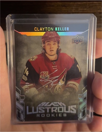 2017-18 Upper Deck Black Lustrous Rookies #LRCW Clayton Keller — front