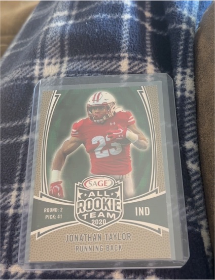 2020 Sage All Rookie Team #RT-11 Jonathan Taylor — front