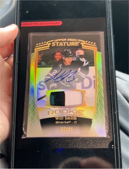 2024-25 Upper Deck Stature #11 Will Smith Rookie Patch Auto — front