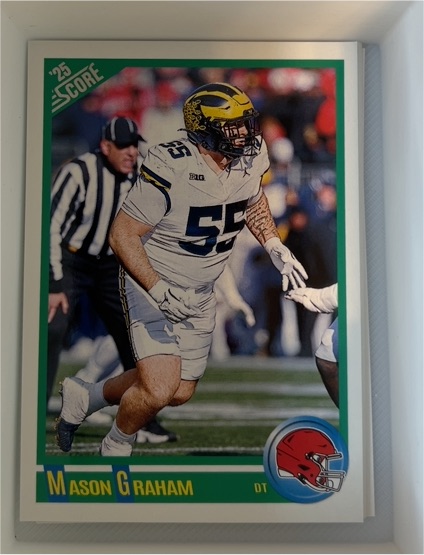 2025 Score #10 Mason Graham Anniversary Rookie — front