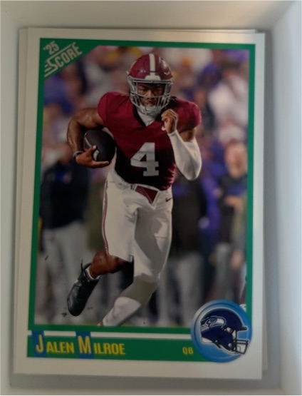 2025 Panini Score #7 Jalen Milroe Anniversary Rookies — front