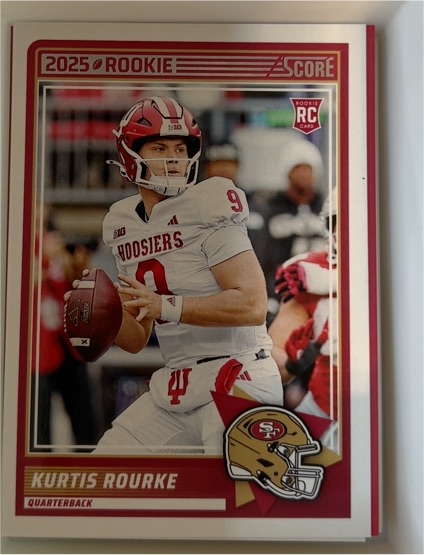 2025 Panini Score #82 Kurtis Rourke Rookie San Francisco 49ers — front