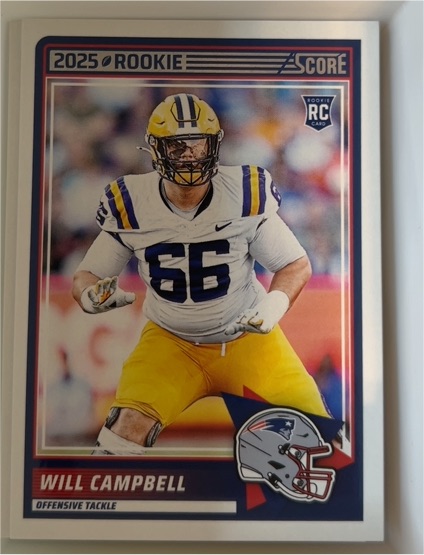 2025 Panini Score #25 Will Campbell — front
