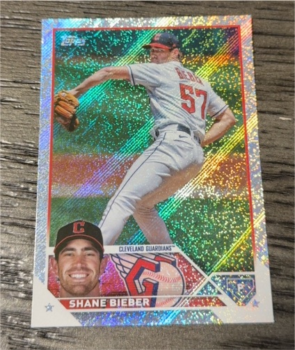 2023 Topps Holiday #H153 Shane Bieber — front