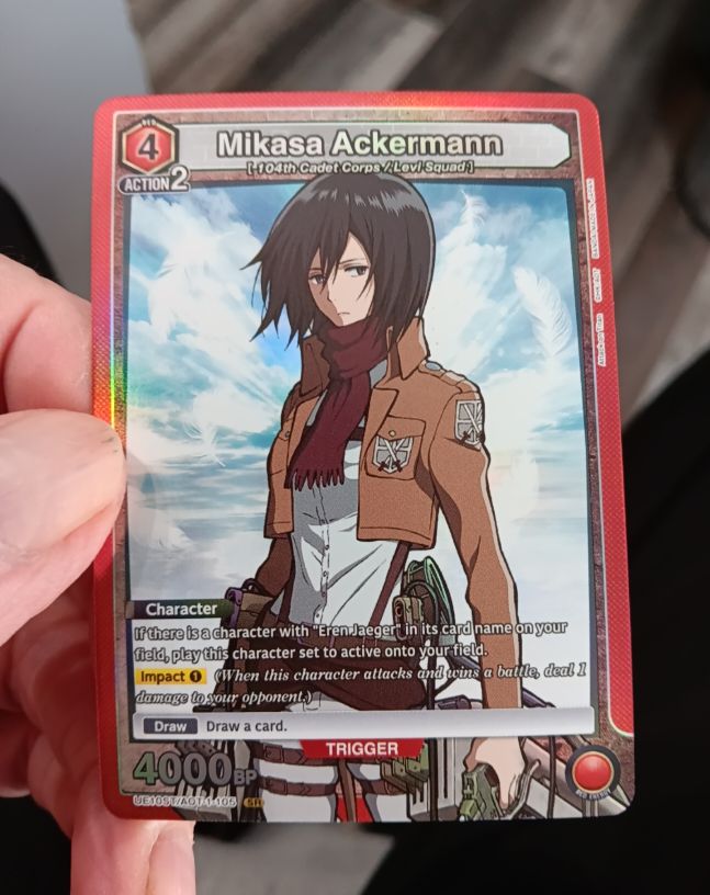 Union Arena 2021 UE10BT/AOT-1-089 Mikasa Ackermann — front