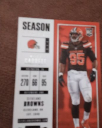 2017 Panini Contenders - Season Ticket #44 Myles Garrett (RC) — front