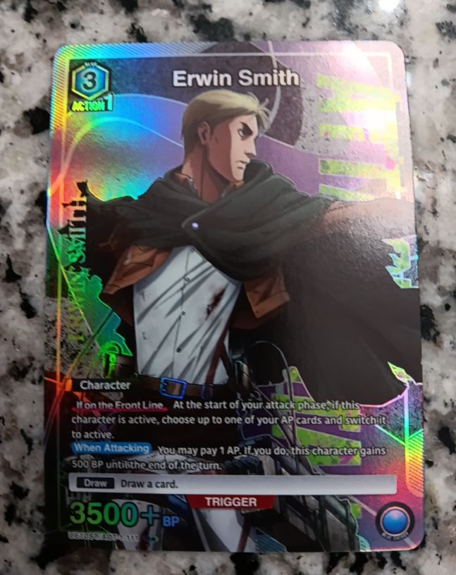 Union Arena Attack on Titan #AOT-1-111 Erwin Smith — front