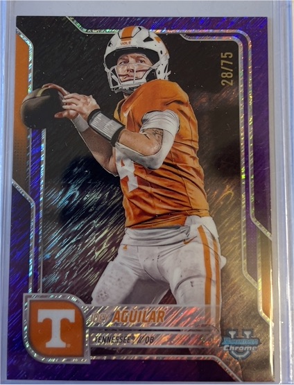 2025 Bowman University Chrome #192 Joey Aguilar — front