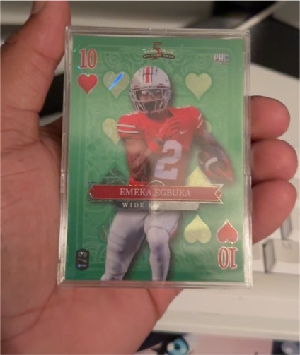 2024 Wild Card 5 Card Draw #10 Emeka Egbuka — front