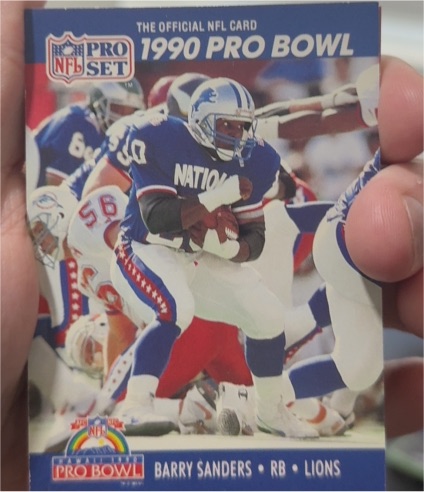 1990 Pro Set #413 Barry Sanders — front