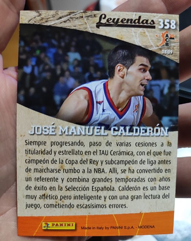 2008-09 Panini Leyendas #358 José Manuel Calderón — front
