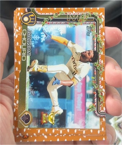 2025 Topps Holiday #H182c Jackson Chourio — front