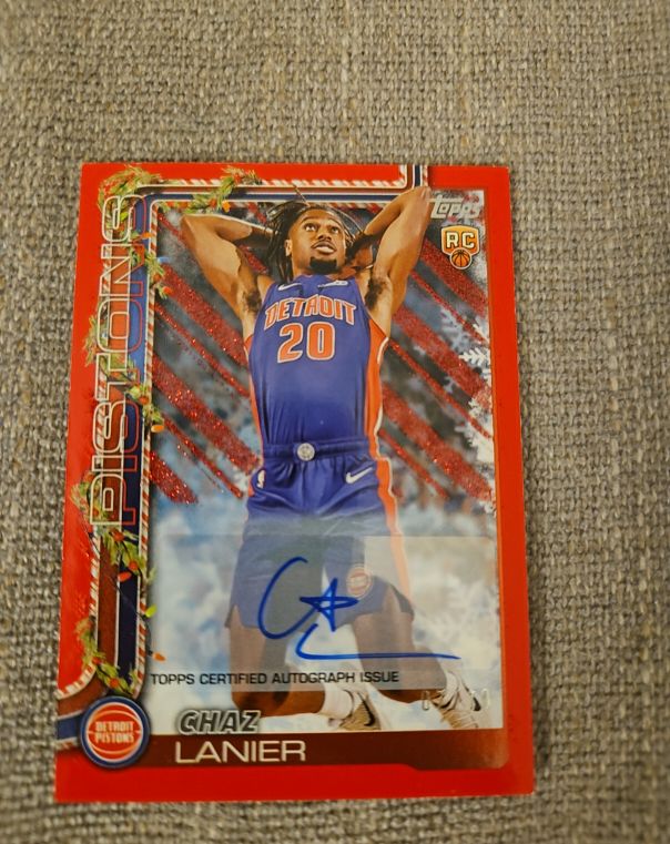 2025-26 Topps Holiday #H196 Chaz Lanier — front