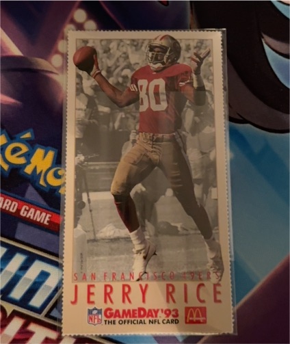 1993 McDonald's GameDay #15 Jerry Rice — front
