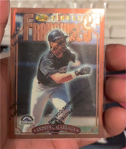 1996 Topps Finest Franchises #254 Andres Galarraga — front
