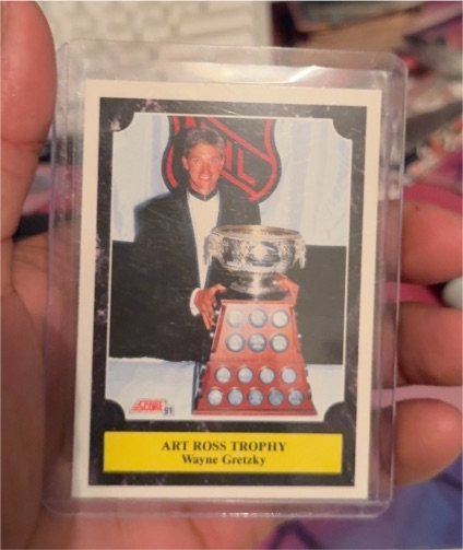 1991-92 Score Canadian #317 Wayne Gretzky Art Ross Trophy — front