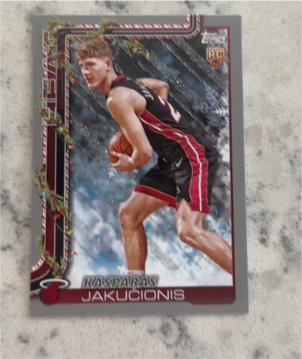 2025-26 Topps Holiday #H180 Kasparas Jakucionis — front