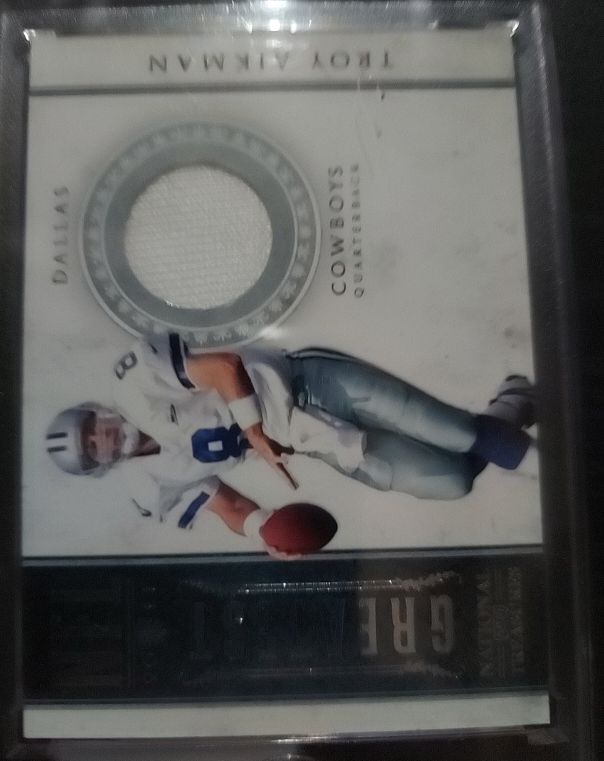 2011 Playoff National Treasures NFL Greatest #17 Troy Aikman — front